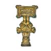 Anglo-Saxon square-headed brooch with runic name inscribed on rear. 