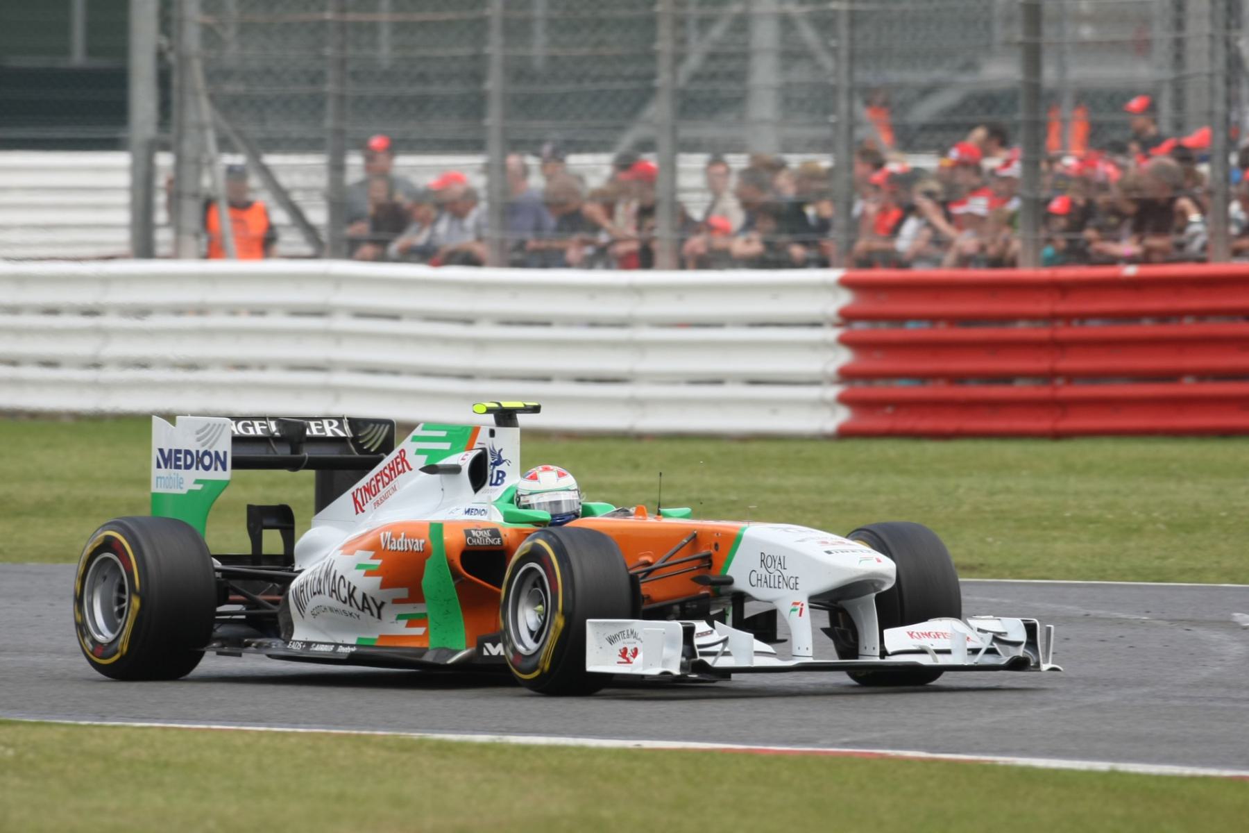 Force India F1 Racing Car on track during 2013 season