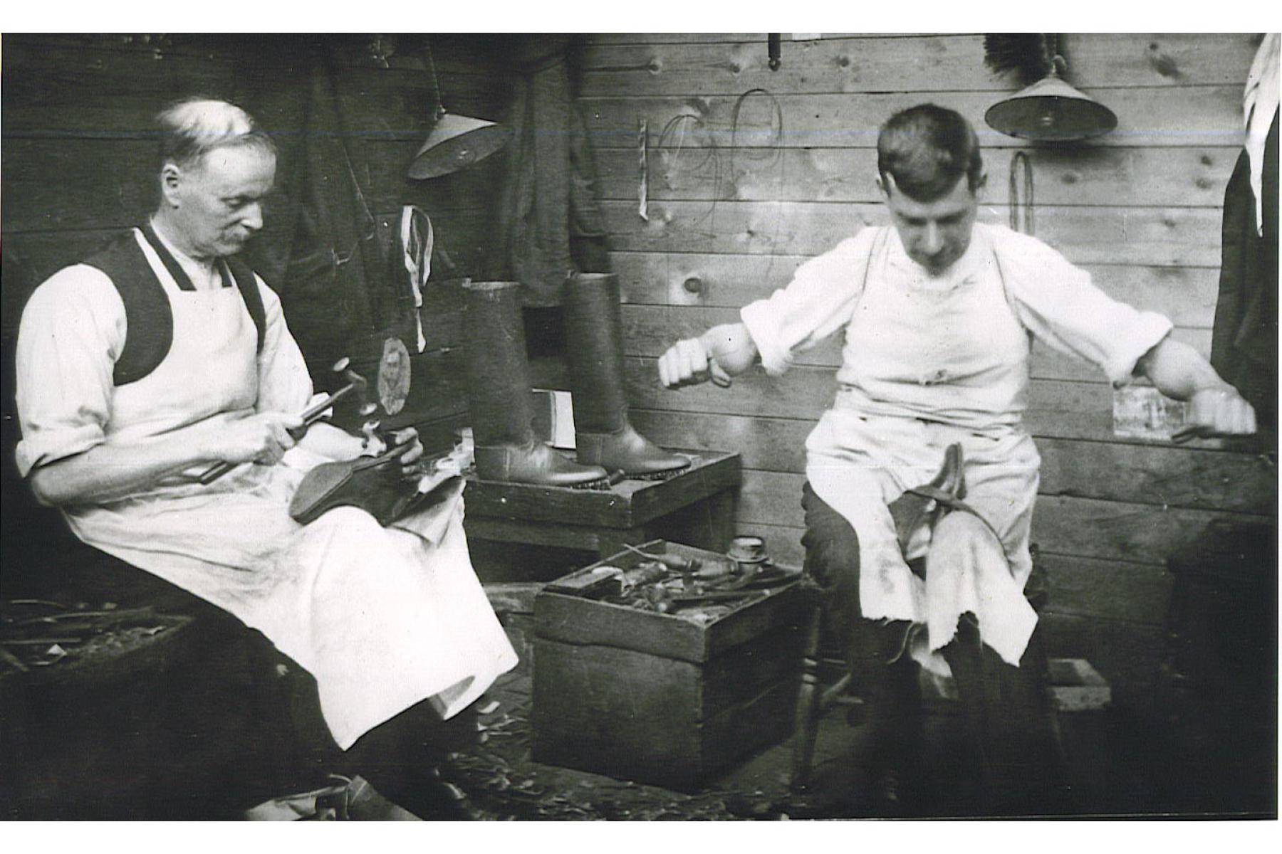 Shoe factory and workers at South Place Worls, Long Buckby