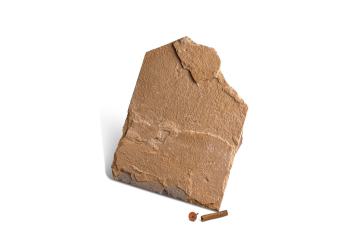 Collyweston slate tile with copper pin and wooden peg fixings