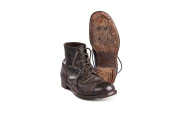 Leather hobnailed  workman's or drayman's boots 