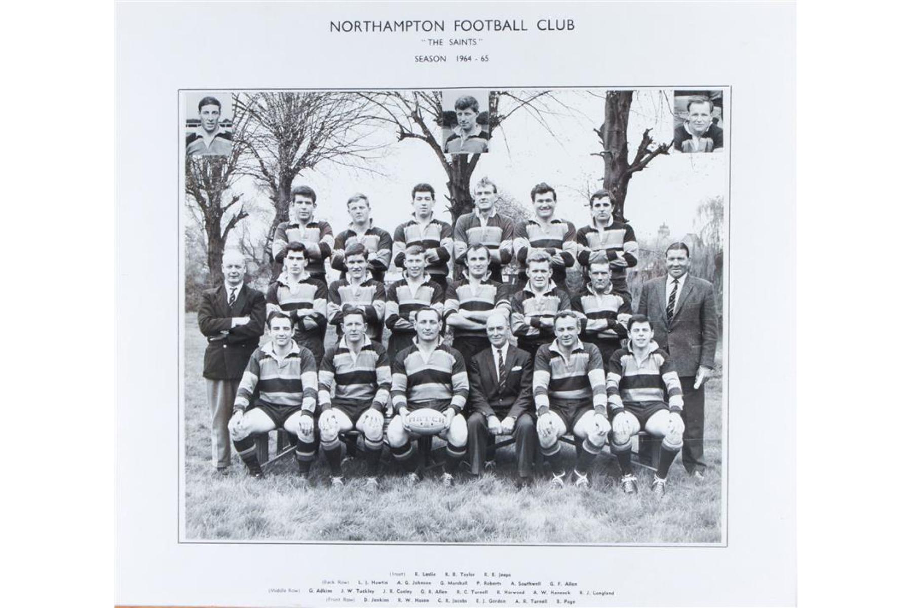 A group photo of the Saint's Team 1964-5 Season