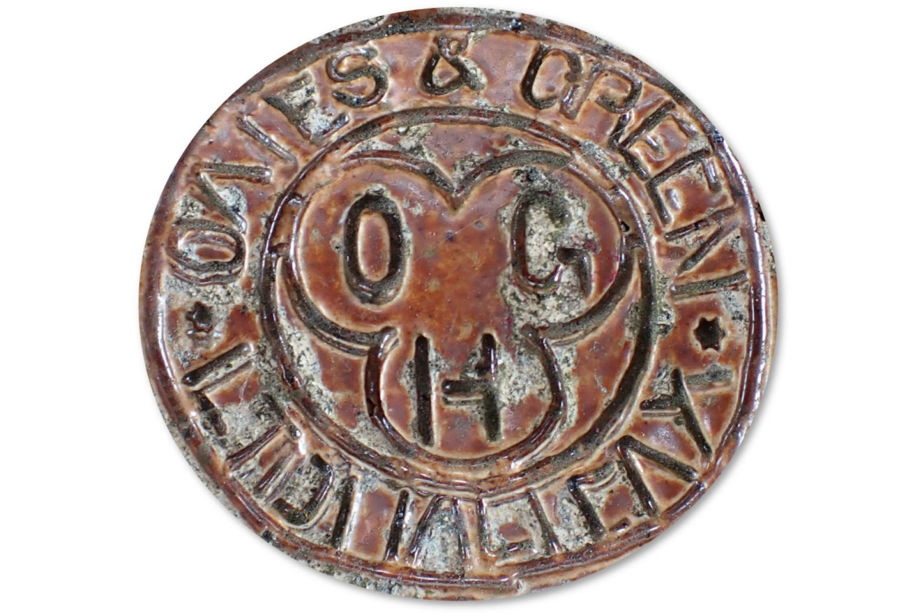 Oates & Green Ltd, Halifax trademark embossed on the trough