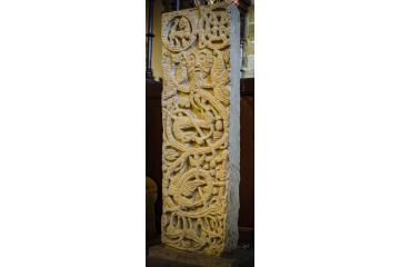 Grave slab carved stone