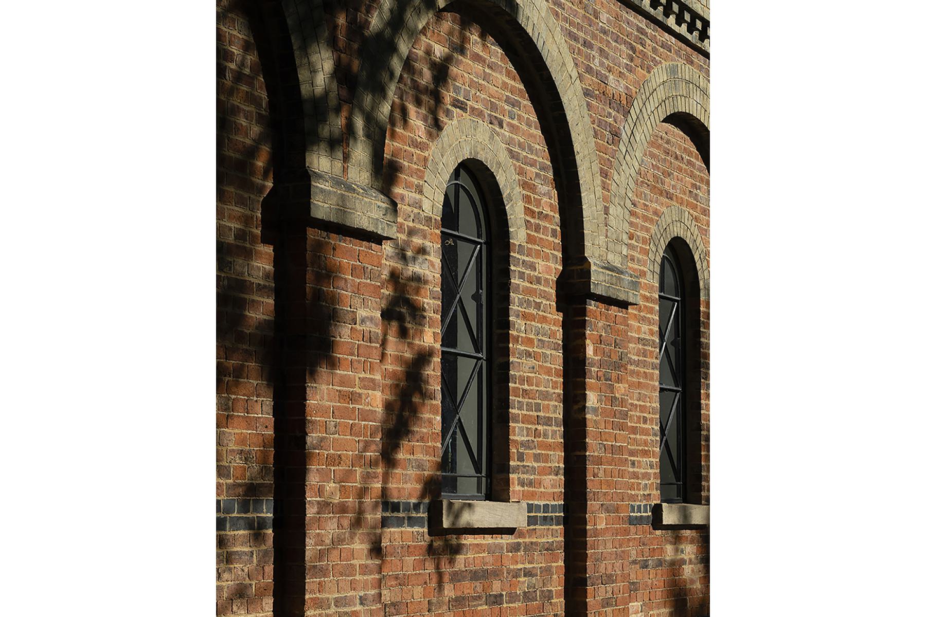 Restored facade of the Engine Shed
