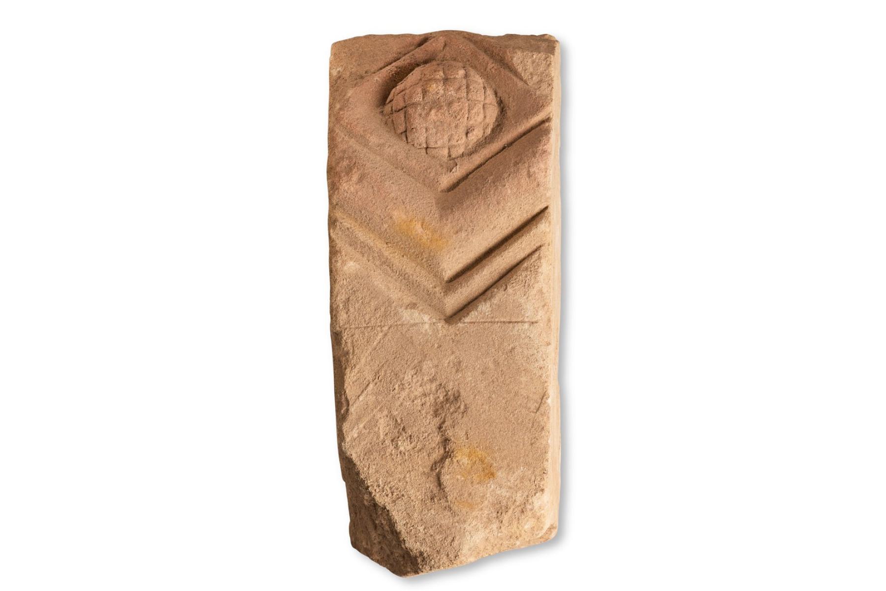 Carved sandstone from the medieval castle of Northampton