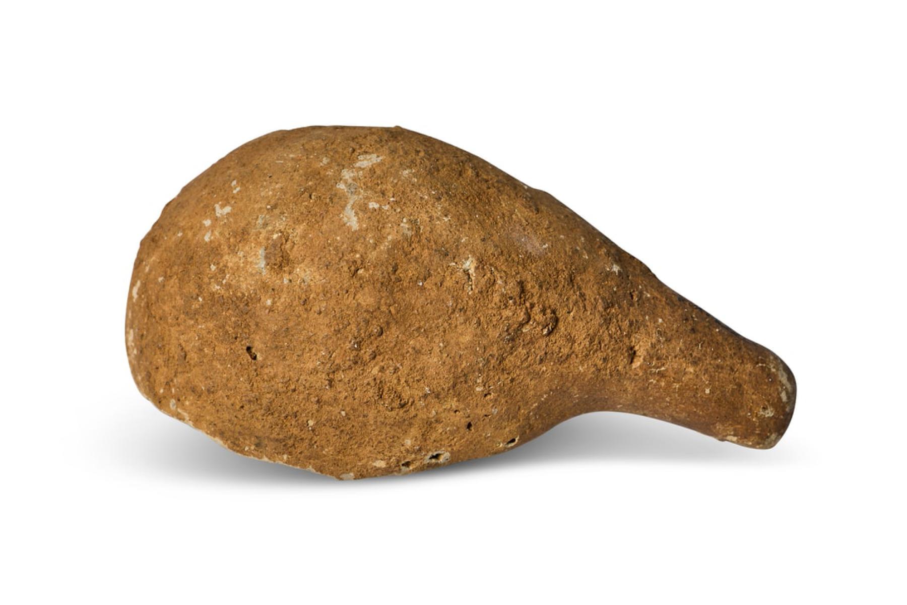Rear of ceramic spoon from cremation burial at Middleton Cheney