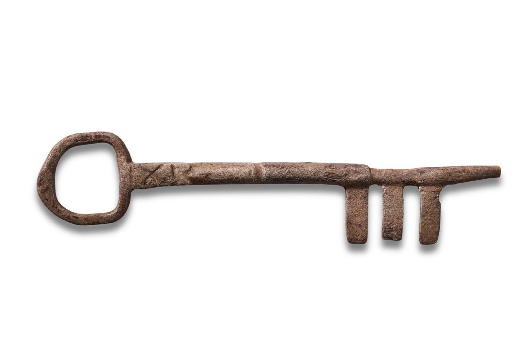 Iron key from medieval monastery of St Andrew's Northampton