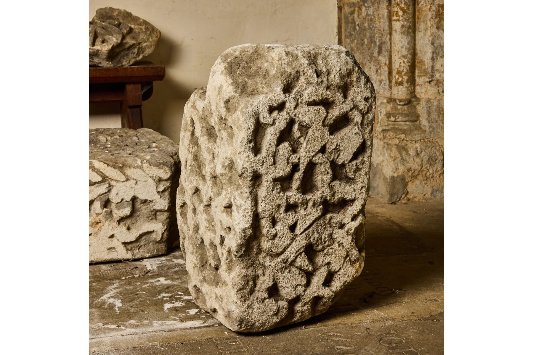 A further fragment of Anglo-Saxon carved stonework from St Peter's church
