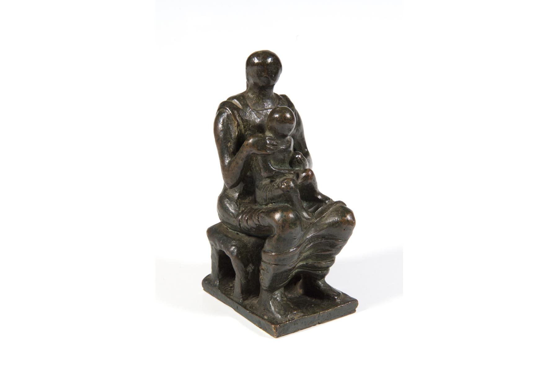 Bronze  cast from clay maquete produced by sculptor Henry Moore