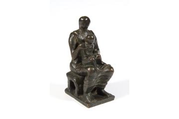 Bronze  cast from clay maquete produced by sculptor Henry Moore