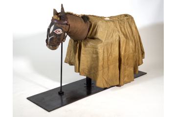 Hobby horse costume made for Yardley Gobion morris dance as part of May day celebrations