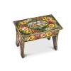 Painted canal stool in castles and roses style by Frank Nurser 