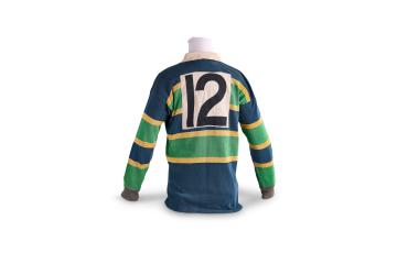 Rear of 1950s Saints Rugby shirt with appliqued number