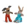 Soft toy rabbits (two) made by patients at St Crispins hosptal