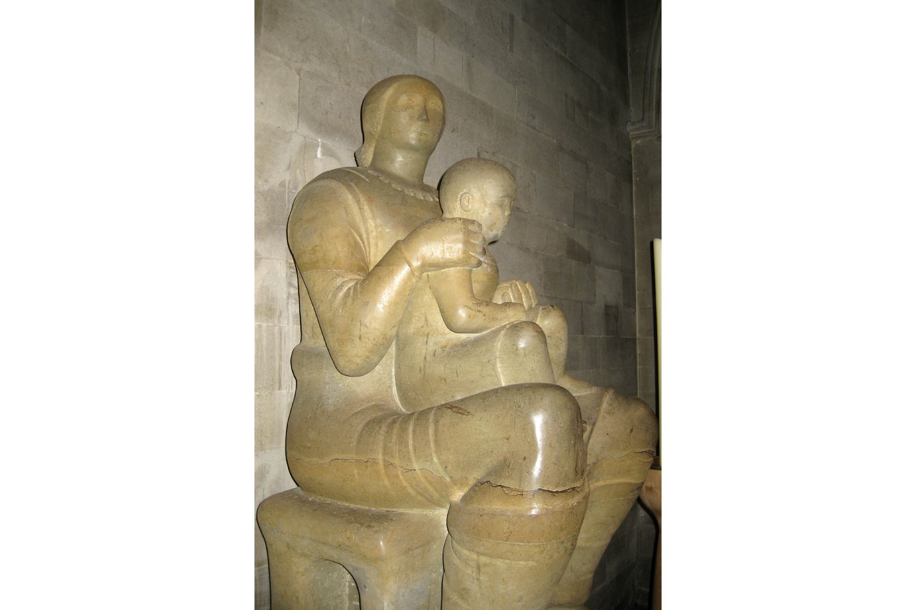 Madonna and Child by Henry Moore located at St Matthews Church, Northampton